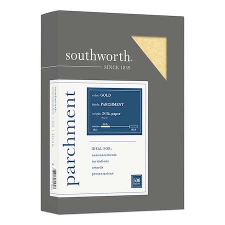Southworth Paper, Parchment, 24No, Gold, PK500 994C